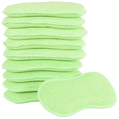 Micro-Pro 10 Pack of Duo Action Antibacterial Cleaning Pads Microfibre Cloth Sponge Scourers Dusters For Home Kitchen Bathroom Shower Scrubbing Dusting Wiping Polishing Washing Up Dishes Green Micro-Pro 10 Pack of Duo Action Antibacterial Cleaning Pads Microfibre Cloth Sponge Scourers Dusters For Home Kitchen Bathroom Shower Scrubbing Dusting Wiping Polishing Washing Up Dishes Green