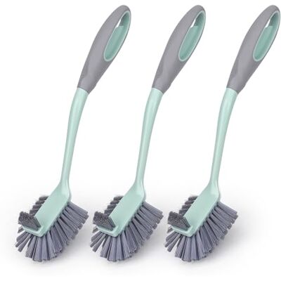 Topest Dish Washing Up Brush Comfortable Non-Slip Handle Scrubbing Brush for Dishes, Pots, Pans, Glasses, Mugs, Bottles, Sink etc Pack of 3 Topest Dish Washing Up Brush Comfortable Non-Slip Handle Scrubbing Brush for Dishes, Pots, Pans, Glasses, Mugs, Bottles, Sink etc Pack of 3