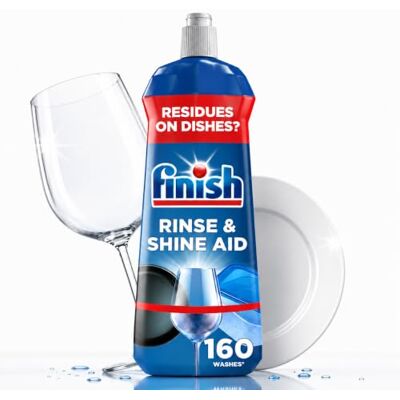 Finish Rinse & Shine Aid Fresh 800ml for Dishwashers Reduces Water Spots, Improves Drying, Glass Protection, Final Rinse Formula, Streak-Free Shine Finish Rinse & Shine Aid Fresh 800ml for Dishwashers Reduces Water Spots, Improves Drying, Glass Protection, Final Rinse Formula, Streak-Free Shine