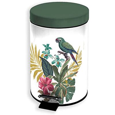 Douceur d'Intérieur DOUCEUR D'INTERIEUR Pedal Bin 3 L Metal Equestrian Print Douceur d'Intérieur DOUCEUR D'INTERIEUR Pedal Bin 3 L Metal Equestrian Print