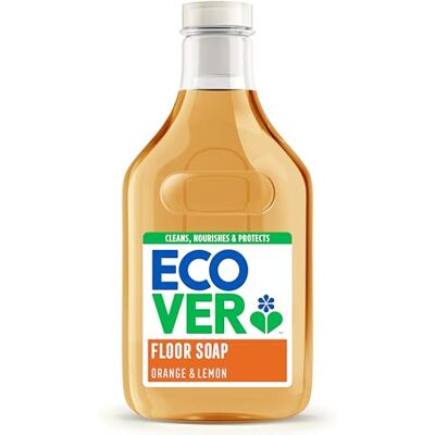Ecover Floor Soap, Orange & Lemon, Hard Floor Cleaning, 1L Ecover Floor Soap, Orange & Lemon, Hard Floor Cleaning, 1L