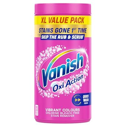 Vanish Gold Oxi Action Stain Remover Powder for clothes, 1.9kg, No Pre-Treat Needed, Safe on Colours & Whites Vanish Gold Oxi Action Stain Remover Powder for clothes, 1.9kg, No Pre-Treat Needed, Safe on Colours & Whites