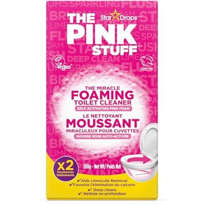 Stardrops The Pink Stuff The Miracle Power Foaming Toilet Cleaner 2 Treatments Self Activating Pink Foam Pack of 1 (7 Ounce) Stardrops The Pink Stuff The Miracle Power Foaming Toilet Cleaner 2 Treatments Self Activating Pink Foam Pack of 1 (7 Ounce)