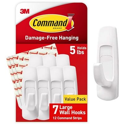 COMMAND - LARGE_ADHESIVE_WALL_HOOKS - Large - Adhesive - Wall Hooks COMMAND - LARGE_ADHESIVE_WALL_HOOKS - Large - Adhesive - Wall Hooks