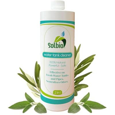 Solbio Clean-Water Tank Cleaner & Sanitiser (1L) Natural, Eco-Friendly Natural descaling and sanitising, eco-friendly, safe for drinking water systems, ideal for caravans and motorhomes, removes Solbio Clean-Water Tank Cleaner & Sanitiser (1L) Natural, Eco-Friendly Natural descaling and sanitising, eco-friendly, safe for drinking water systems, ideal for caravans and motorhomes, removes