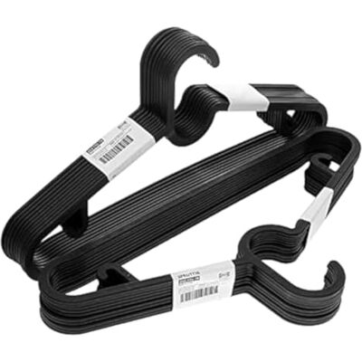 IKEA SPRUTTIG – Lightweight Plastic Hangers, Clothes Hangers, Black, 39 cm, Set of 20 IKEA SPRUTTIG – Lightweight Plastic Hangers, Clothes Hangers, Black, 39 cm, Set of 20
