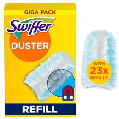 Swiffer Duster Duster Refills, 23 Units, Catches and Retains 3X More Dust and Hair than a Traditional Duster, Cleans Without Dispersing Dust, Handle Sold Separately Swiffer Duster Duster Refills, 23 Units, Catches and Retains 3X More Dust and Hair than a Traditional Duster, Cleans Without Dispersing Dust, Handle Sold Separately