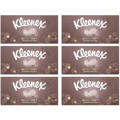 Kleenex Ultra Soft Facial Tissues – 6 Standard Tissue Boxes Kleenex Ultra Soft Facial Tissues – 6 Standard Tissue Boxes