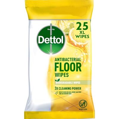 Dettol Lemon & Lime Floor Cleaning Wipes, 25 Count Antibacterial Surface Cleaner, Fresh Citrus Scent, Quick-Dry Formula, Ideal for Home Hygiene, Easy Disposable Sheets Dettol Lemon & Lime Floor Cleaning Wipes, 25 Count Antibacterial Surface Cleaner, Fresh Citrus Scent, Quick-Dry Formula, Ideal for Home Hygiene, Easy Disposable Sheets