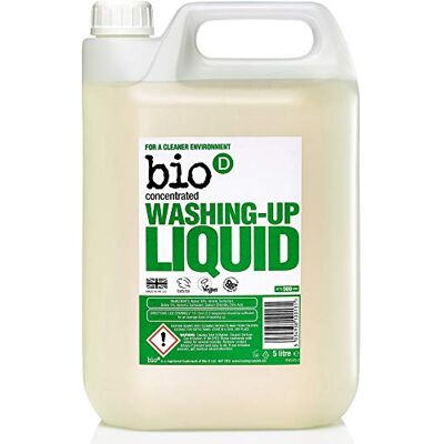 Bio-d Washing Up Liquid 5 Litre Unscented Bunk Refill Eco-Friendly and Biodegradable Dish Soap for Sparkling Clean Dishes Bio-d Washing Up Liquid 5 Litre Unscented Bunk Refill Eco-Friendly and Biodegradable Dish Soap for Sparkling Clean Dishes