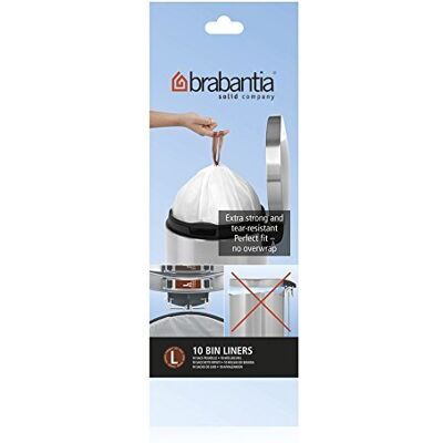 Brabantia 6 Rolls x 10 Type L 45 Litre Bin Liners (60 bags in total) by Brabantia 6 Rolls x 10 Type L 45 Litre Bin Liners (60 bags in total) by