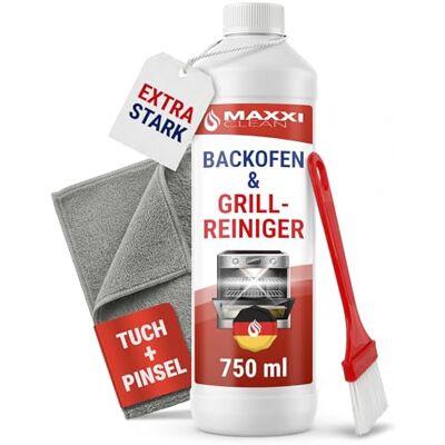 Maxxi Clean Oven & Grill Cleaner – The Original 1 x 750 ml Gel, 1 x Brush and 1 x Microfibre Cloth Self-Working Cleaner and Grease Remover for Hob & Grill Dissolves Incrustations Maxxi Clean Oven & Grill Cleaner – The Original 1 x 750 ml Gel, 1 x Brush and 1 x Microfibre Cloth Self-Working Cleaner and Grease Remover for Hob & Grill Dissolves Incrustations