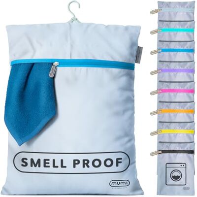 MUMI Travel Laundry Bag – Mesh Laundry Bags for Delicates with Hanger & Pouch Delicates Bag for Washing Machine Large Laundry Net Bag for Travel, Gym, Baby Clothes, and More, Blue, L MUMI Travel Laundry Bag – Mesh Laundry Bags for Delicates with Hanger & Pouch Delicates Bag for Washing Machine Large Laundry Net Bag for Travel, Gym, Baby Clothes, and More, Blue, L