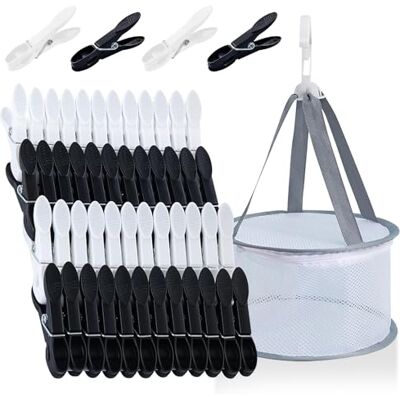 Woobroo Clothes Pegs with Clothes Pegs Basket Woobroo Clothes Pegs with Clothes Pegs Basket