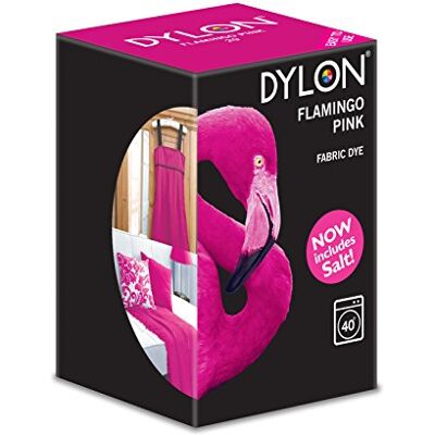 Dylon Flamingo Pink (29) Machine Dye Die 350g Clothes Fabric Dye (Includes Salt) Dylon Flamingo Pink (29) Machine Dye Die 350g Clothes Fabric Dye (Includes Salt)