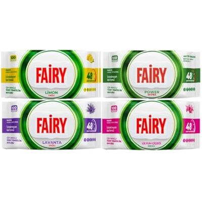 Fairy Multi Purpose Surface Cleaning Wet Wipes (4 x 100 Pack) (4 Mixed) Fairy Multi Purpose Surface Cleaning Wet Wipes (4 x 100 Pack) (4 Mixed)