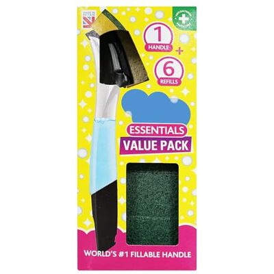 Karrma Ltd. 1 Refillable Washing Up Brush, 6 Replaceable Sponge Refills Karrma Ltd. 1 Refillable Washing Up Brush, 6 Replaceable Sponge Refills