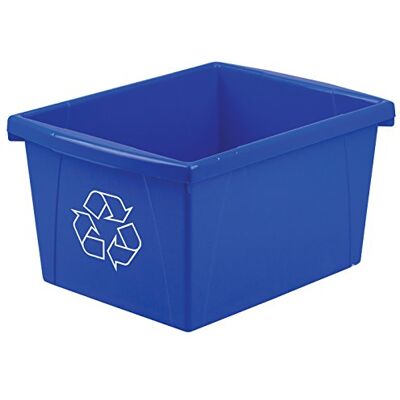 Storex 4 Gallon (15L) Recycle Bin, 13.63 x 7.87 x 11.25 Inches, Blue (61505A06C) Storex 4 Gallon (15L) Recycle Bin, 13.63 x 7.87 x 11.25 Inches, Blue (61505A06C)