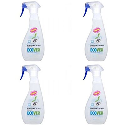 Ecover (4 PACK) Window & Glass Cleaner 500ml 4 PACK BUNDLE Ecover (4 PACK) Window & Glass Cleaner 500ml 4 PACK BUNDLE