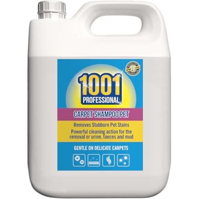 1001 Professional Pet Carpet Shampoo and Upholstery Cleaner 5 Litre 1001 Professional Pet Carpet Shampoo and Upholstery Cleaner 5 Litre