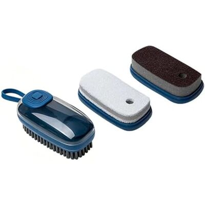 JHzood Dish Washing Up Brush With Soap Dispenser, 2 In 1 Automatic Liquid Adding Laundry Brush, Multipurpose Scrubbing Brush, For Clothes, Shoes, Carpet, Kitchen Sink (Blue set) JHzood Dish Washing Up Brush With Soap Dispenser, 2 In 1 Automatic Liquid Adding Laundry Brush, Multipurpose Scrubbing Brush, For Clothes, Shoes, Carpet, Kitchen Sink (Blue set)
