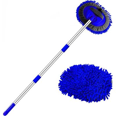 WillingHeart 47.5" Car Wash Brush Mop Cleaning Tool with Long Handle Kit for Washing Detailing Cars Truck, SUV, RV, Trailer, Boat 2 in 1 Chenille Microfiber Sponge Duster Not Hurt Paint Scratch Free WillingHeart 47.5" Car Wash Brush Mop Cleaning Tool with Long Handle Kit for Washing Detailing Cars Truck, SUV, RV, Trailer, Boat 2 in 1 Chenille Microfiber Sponge Duster Not Hurt Paint Scratch Free