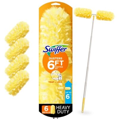 Swiffer Dusters Heavy Duty Duster Kit with Extendable Handle (1 Handle, 4 Dusters) Swiffer Dusters Heavy Duty Duster Kit with Extendable Handle (1 Handle, 4 Dusters)
