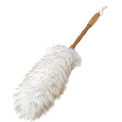 Addis Super Soft Wool Duster With a Naturally Sterile Bamboo Handle, White/Wood, 7 x 5 x 65 cm Addis Super Soft Wool Duster With a Naturally Sterile Bamboo Handle, White/Wood, 7 x 5 x 65 cm