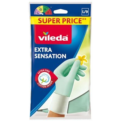 Vileda Extra Sensation Multi-Purpose Gloves, Size M Vileda Extra Sensation Multi-Purpose Gloves, Size M