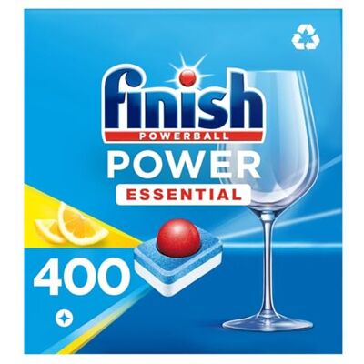 Finish Powerball All in One Deep Clean Dishwasher Tablets, Lemon Sparkle 400 Tablets Finish Powerball All in One Deep Clean Dishwasher Tablets, Lemon Sparkle 400 Tablets