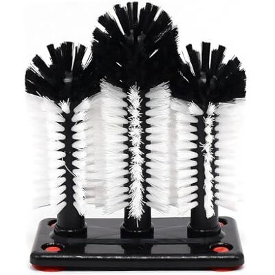 Yumzxin 3-Head Suction Cup Bottle Brush Deep Cleaning Tool for Water Bottles, Narrow Glassware, Wine Glasses, Pint Glasses and Tall Tumblers Yumzxin 3-Head Suction Cup Bottle Brush Deep Cleaning Tool for Water Bottles, Narrow Glassware, Wine Glasses, Pint Glasses and Tall Tumblers
