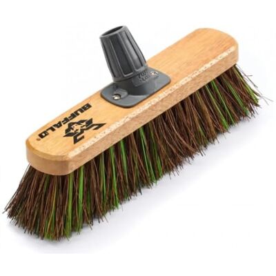 Buffalo 2392 12in Stiff Bassine Mix Sweeper Broom Head Heavy Duty Floor Brush Pro Buffalo 2392 12in Stiff Bassine Mix Sweeper Broom Head Heavy Duty Floor Brush Pro