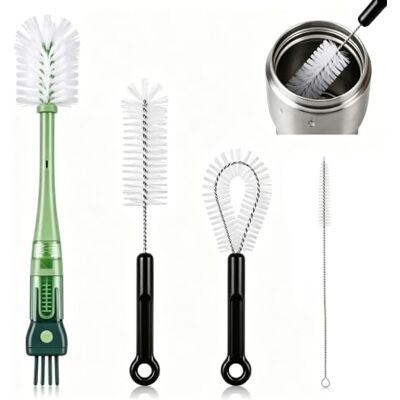Lyyixbix Water Bottle Cleaner, 5-in-1 Multi-Function Long Handle Bottle Nylon, Plastic, Detachable Hanging, Multi Scene Use for Daily Household Office Use Lyyixbix Water Bottle Cleaner, 5-in-1 Multi-Function Long Handle Bottle Nylon, Plastic, Detachable Hanging, Multi Scene Use for Daily Household Office Use