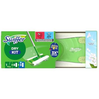 Swiffer Sweeper Basic Kit with 1 Mop, 8 Dry and 3 Wet Floor Cloths Swiffer Sweeper Basic Kit with 1 Mop, 8 Dry and 3 Wet Floor Cloths