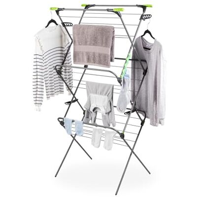 Minky Ergo Supreme 3 Tier 27m Airer, Holds Up to 21kg, Hanger Corners Minky Ergo Supreme 3 Tier 27m Airer, Holds Up to 21kg, Hanger Corners