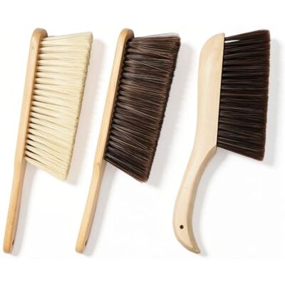 NCOALE 3 PCS Soft Bristle Hand Brush, 36/32 cm Natural Wooden Soft Cleaning Brushes Set Perfect For Beds Sofas Furniture and Dusting Brickwork Office Use NCOALE 3 PCS Soft Bristle Hand Brush, 36/32 cm Natural Wooden Soft Cleaning Brushes Set Perfect For Beds Sofas Furniture and Dusting Brickwork Office Use