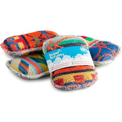 Kilo Non-Scratch Washing Up Mini Scrubby Sponge/Scouring Pad, Double Sided Eco-Friendly Cotton Mini Cleaning Cloth (Set of 4) Kilo Non-Scratch Washing Up Mini Scrubby Sponge/Scouring Pad, Double Sided Eco-Friendly Cotton Mini Cleaning Cloth (Set of 4)