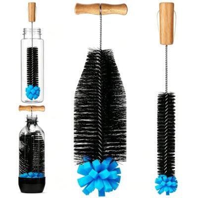 Kaaeiccr Bottle Brushes for Cleaning, 2 Pcs Long Narrow Neck Flask Scrub Dual Scour Heads, Ergonomic Extended Reach Grip, Flexible Durable Bristles, Essential Slim Vessel Washer Kaaeiccr Bottle Brushes for Cleaning, 2 Pcs Long Narrow Neck Flask Scrub Dual Scour Heads, Ergonomic Extended Reach Grip, Flexible Durable Bristles, Essential Slim Vessel Washer
