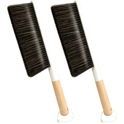 MXGHIR Soft Bristle Hand Brush, 2 PCS Soft Cleaning Brushes with Wooden Handle for Household Cleaning Sofas Furniture Dusting Brickwork Office Use, Portable & Hanging MXGHIR Soft Bristle Hand Brush, 2 PCS Soft Cleaning Brushes with Wooden Handle for Household Cleaning Sofas Furniture Dusting Brickwork Office Use, Portable & Hanging