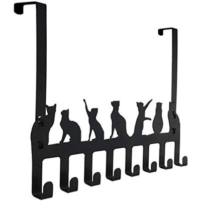 Wintek Over The Door Hook Hanger, Heavy Duty Organizer Rack for Towel, Hat,Hoodies,Coat, Cloth,Bag 8 Hooks (Black) Wintek Over The Door Hook Hanger, Heavy Duty Organizer Rack for Towel, Hat,Hoodies,Coat, Cloth,Bag 8 Hooks (Black)