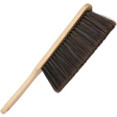 Veesper Hand Brush, Hand Broom with Ergonomic Wooden Handle, 14 Inch Soft Horsehair Multipurpose Upholstery Brush for Bed Sheet, Sofa and Lamp Shades Veesper Hand Brush, Hand Broom with Ergonomic Wooden Handle, 14 Inch Soft Horsehair Multipurpose Upholstery Brush for Bed Sheet, Sofa and Lamp Shades