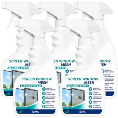 Plozvik Deep Clean Window Screen Cleaner Spray,Grime Residue-Free Mesh Cleaner (5PCS) Plozvik Deep Clean Window Screen Cleaner Spray,Grime Residue-Free Mesh Cleaner (5PCS)