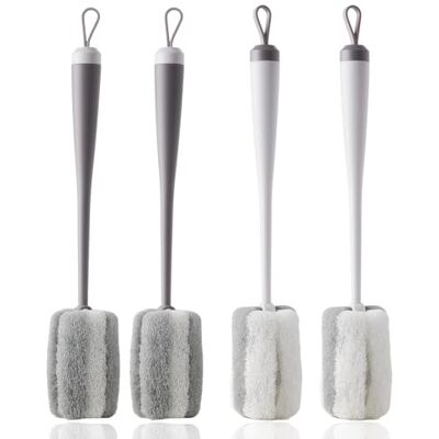 ZYQUES 4 PCS Sponge Cleaning Brush, Bottle Brush with Long Handle Reusable Washing Brushes Soft Bottles Scrubber Cup Cleaner Tool for Mugs Glasses Kettles ZYQUES 4 PCS Sponge Cleaning Brush, Bottle Brush with Long Handle Reusable Washing Brushes Soft Bottles Scrubber Cup Cleaner Tool for Mugs Glasses Kettles
