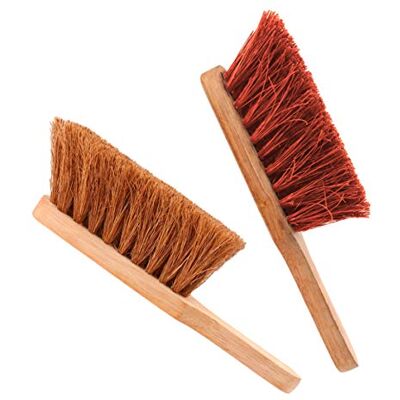 Cottam Wooden Hand Brush Set of 2, Soft Coco & Stiff Bassine Dual-action twin pack, one fine fibre for dust, one firm for brickwork, patios & paving, solid timber handles Cottam Wooden Hand Brush Set of 2, Soft Coco & Stiff Bassine Dual-action twin pack, one fine fibre for dust, one firm for brickwork, patios & paving, solid timber handles