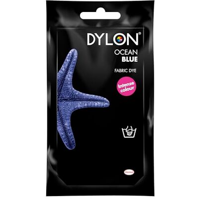Dylon Hand Dye, Fabric Dye Sachet for Clothes, Soft Furnishings and Projects, 50 g Ocean Blue Dylon Hand Dye, Fabric Dye Sachet for Clothes, Soft Furnishings and Projects, 50 g Ocean Blue