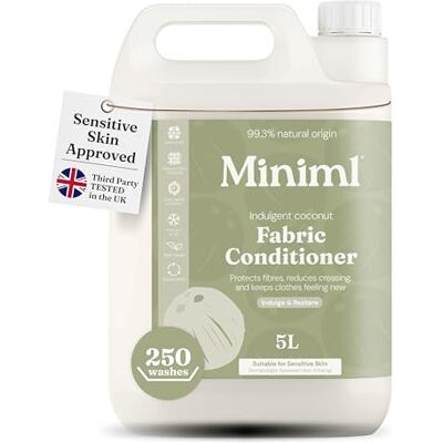Miniml Eco Fabric Softener & Conditioner 5L Refill – Tropical Coconut Miniml Eco Fabric Softener & Conditioner 5L Refill – Tropical Coconut