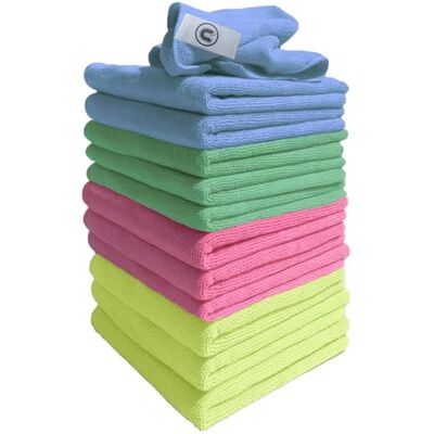 Discounted Cleaning Supplies DCS Microfibre Cleaning Cloth, Assorted, Pack of 12, Large Size: 40x40cm. Super Soft Premium Streak Free Washable Cloth Duster for Kitchen, Bathrooms, Surfaces, Mirrors, Car, Motorbike Discounted Cleaning Supplies DCS Microfibre Cleaning Cloth, Assorted, Pack of 12, Large Size: 40x40cm. Super Soft Premium Streak Free Washable Cloth Duster for Kitchen, Bathrooms, Surfaces, Mirrors, Car, Motorbike