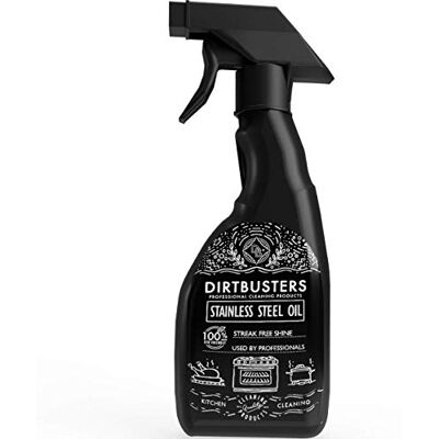 Dirtbusters Stainless Steel Oil 750ml The Professional Way to Polish and Clean Stainless Steel, As Used By Professional Oven Cleaning Companies Dirtbusters Stainless Steel Oil 750ml The Professional Way to Polish and Clean Stainless Steel, As Used By Professional Oven Cleaning Companies
