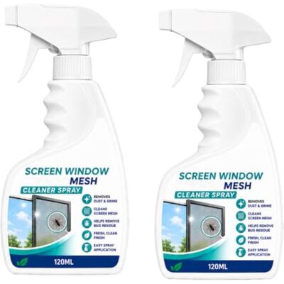 Plozvik Deep Clean Window Screen Cleaner Spray,Grime Residue-Free Mesh Cleaner (2PCS) Plozvik Deep Clean Window Screen Cleaner Spray,Grime Residue-Free Mesh Cleaner (2PCS)