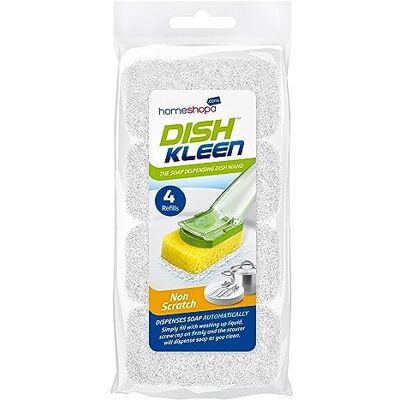 homeshopa.com Homeshopa Dishwand Refills Sponge Heads, Pack of 4 Non Scratch Dishwand Replacement Refill, Soap Dispensing Washing-Up Brush Refill Heads, Dishwashing Cleaning Household Kitchen Sink Scrubber Pad (4) homeshopa.com Homeshopa Dishwand Refills Sponge Heads, Pack of 4 Non Scratch Dishwand Replacement Refill, Soap Dispensing Washing-Up Brush Refill Heads, Dishwashing Cleaning Household Kitchen Sink Scrubber Pad (4)